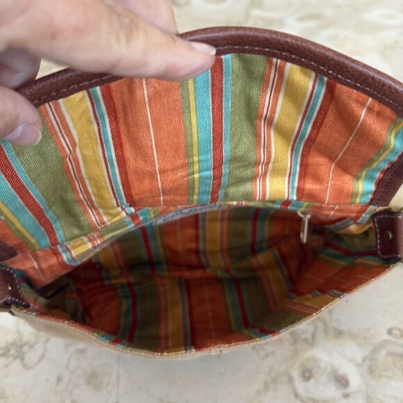 Fossil Canvas & Leather Mini Safari Bag - Picture 8 of 11